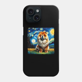 Starry Chow Chow Dog Portrait - Pet Portrait Phone Case