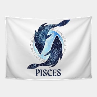 Pisces Zodiac Sign Tapestry