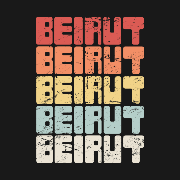 Vintage BEIRUT Lebanon Text by MeatMan