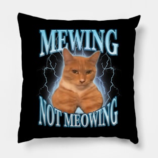 Cat Mewing Looksmax Meowing Cat Pillow