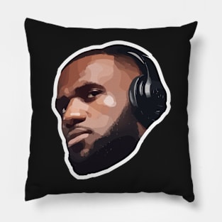 Lebron James Wearing Headset Pillow