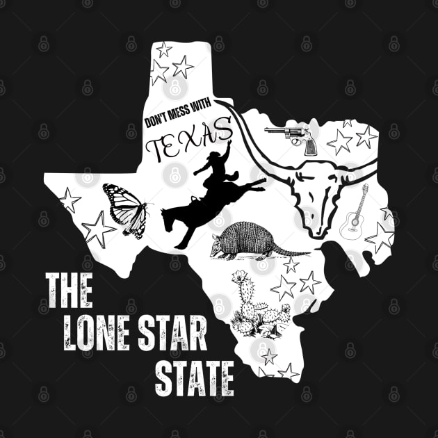 Symbols of Texas Lone Star State Logo by jackofdreams22