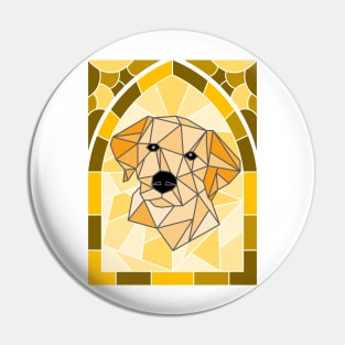 Stained Glass Yellow Labrador Retriever Pin