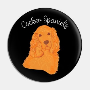 Snazzy Spaniel Styles Cocker's Couture, Urban Canine Tee Triumphs Pin