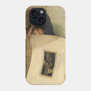 Anna Leafing Through a Portfolio of Prints by Laura Theresa Alma-Tadema Phone Case