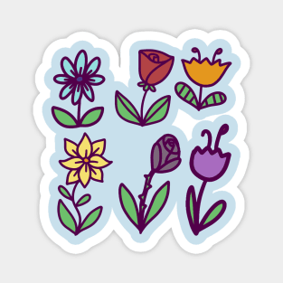 Colorful Flowers Magnet