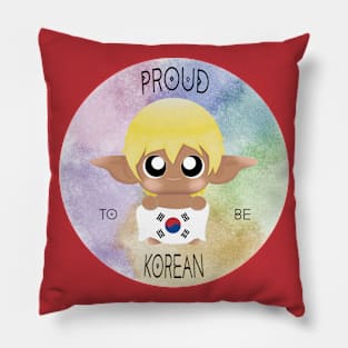 Proud to be Korean (Sleepy Forest Creatures) Pillow