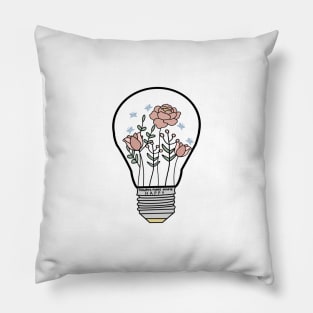 flower light bulb Pillow