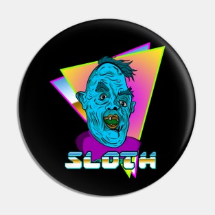 Sloth back to the 80's Pin