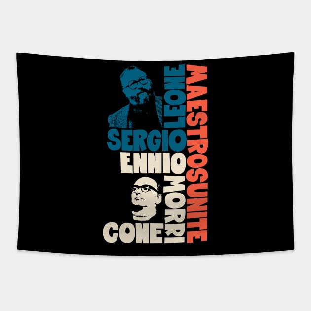 Sergio Leone and Enio Morricone - A Fistful of Dollars, Tapestry by Boogosh