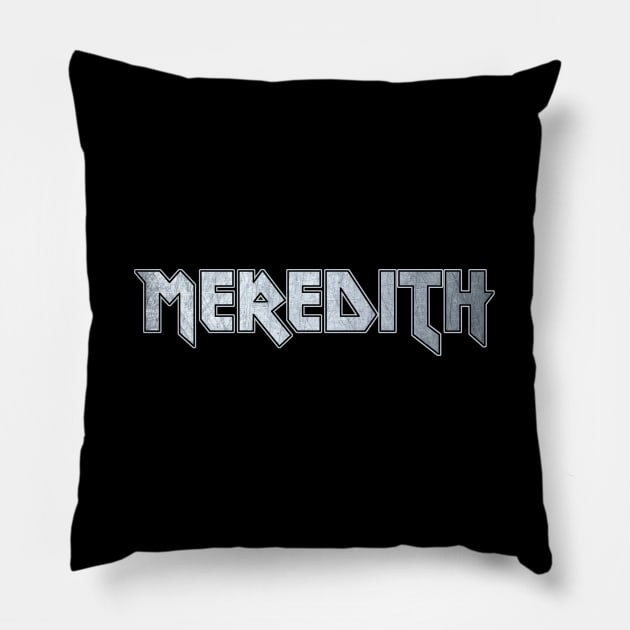 Heavy metal Meredith Pillow by KubikoBakhar