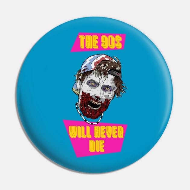 90s Zombie Pin by Black Snow Comics