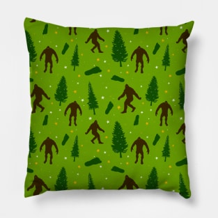 Bigfoot Is Out There Pattern Pillow