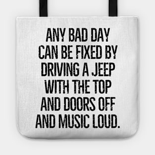 Saved by the jeep! Tote