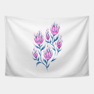 Fire Flower - Light Pink Tapestry