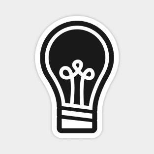 Simplistic Light Bulb - White Magnet