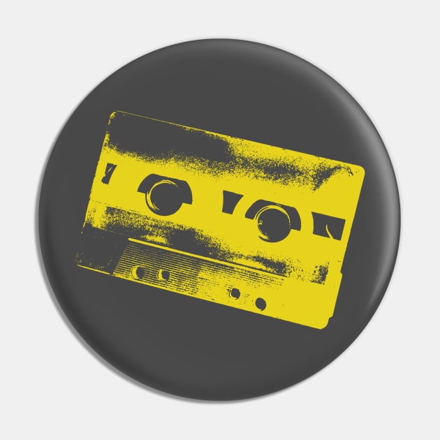 Vintage Cassette Tape Graphic Pin by Spindriftdesigns