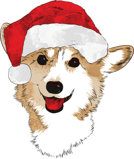 Ho Ho Happy Corgi Christmas Magnet