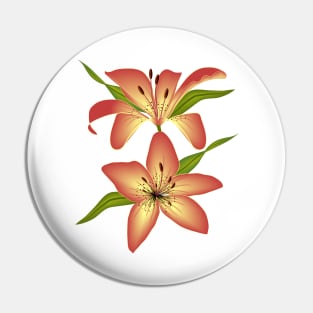 Orange Lily Pin