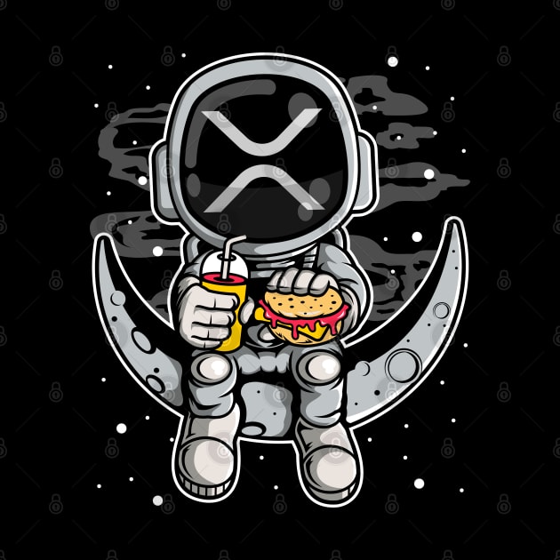 Astronaut Fastfood Ripple XRP Coin To The Moon Crypto Token Cryptocurrency Wallet HODL Birthday Gift For Men Women by Thingking About