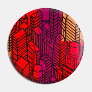 Red Cityscape Pin