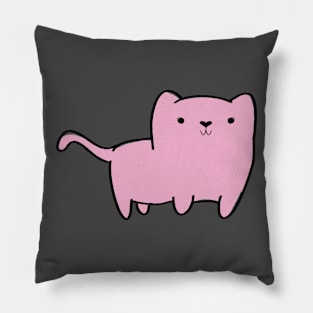 Kitty going for a stroll (pink) Pillow