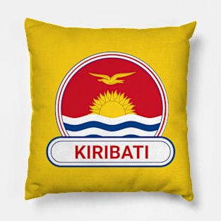 Kiribati Country Badge - Kiribati Flag Pillow