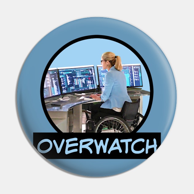 Overwatch - Felicity Smoak - Comic Book Text - Blue Pin by FangirlFuel