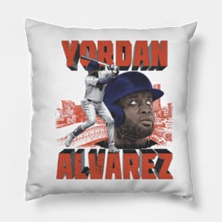 Yordan Alvarez Houston Block Pillow