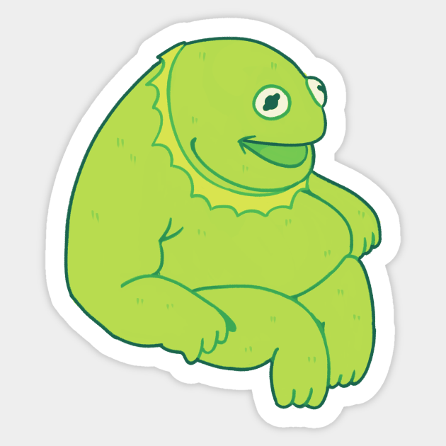 Fat Kermit Kermit Sticker TeePublic