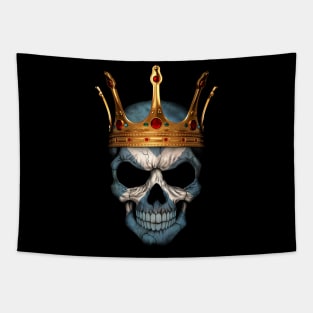 Scottish Flag Skull with Crown Tapestry