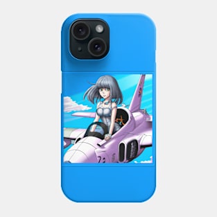 Anime Girl Flying a Jet Phone Case