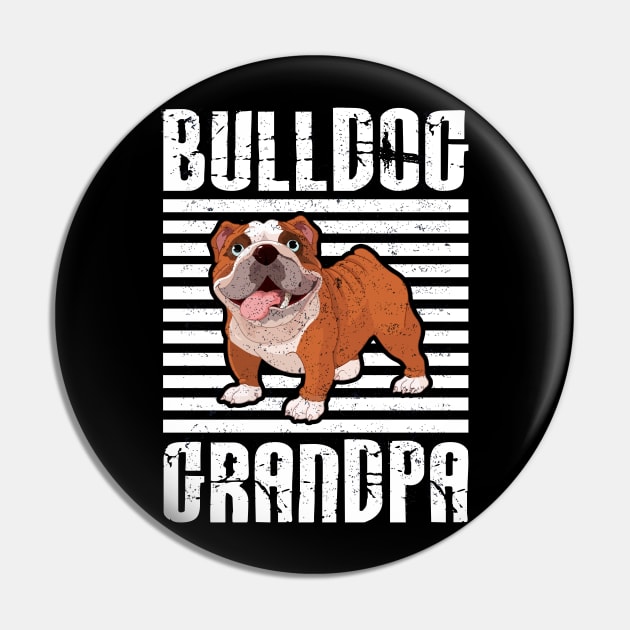 Bulldog Grandpa Proud Dogs Pin by aaltadel