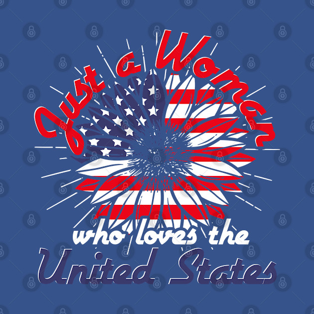 Disover Patriotic American Woman USA Sunflower US Flag Pride 4th Of July - 4th Of July - T-Shirt