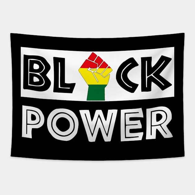 Black Power Fist Tapestry by AllWellia