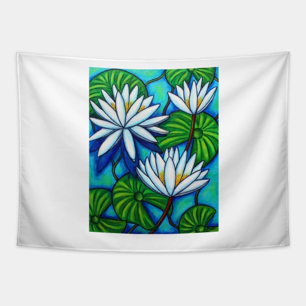 Nymphaea Blue Tapestry by LisaLorenz