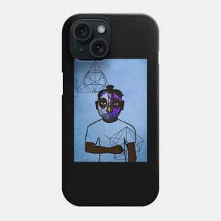 Joe NFT - Urban Elegance: Male Character with Street Mask and Blue Eyes Phone Case