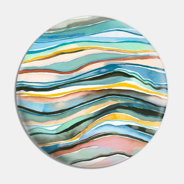 Pocket - MINERAL LAYERS WATERCOLOR MULTICOLORED Pin by ninoladesign