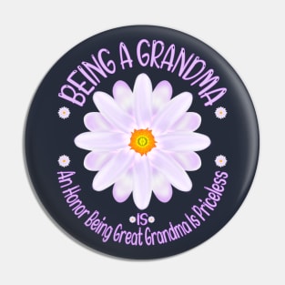 Being A Grandma Is An Honor Being Great Grandma Is Priceless, Grandmother Lover Quote Pin