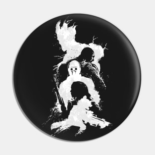 Abstract Guardians (white print) Pin