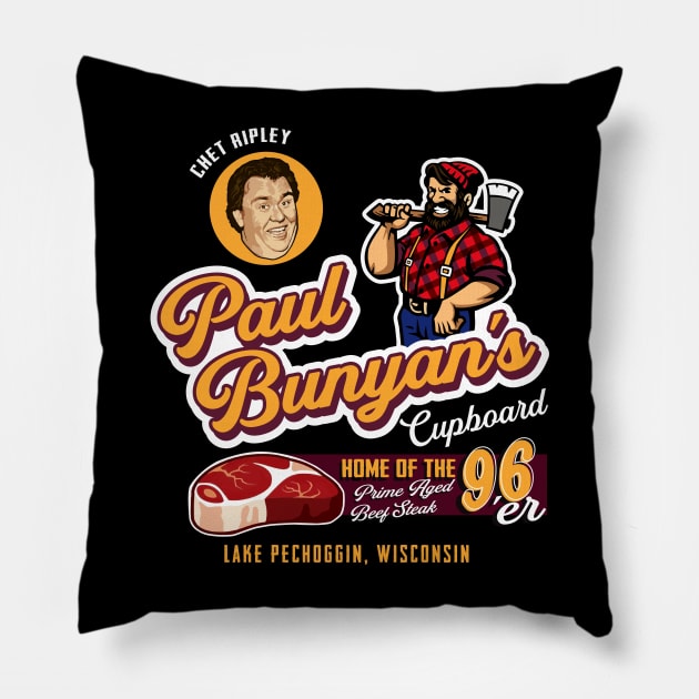 Paul Bunyan's Cupboard Great Outdoors Pillow by Alema Art