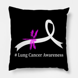 I Wear White Lung Cancer Awareness Pillow