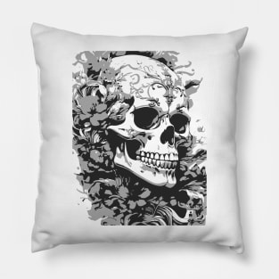 intricate skull Pillow