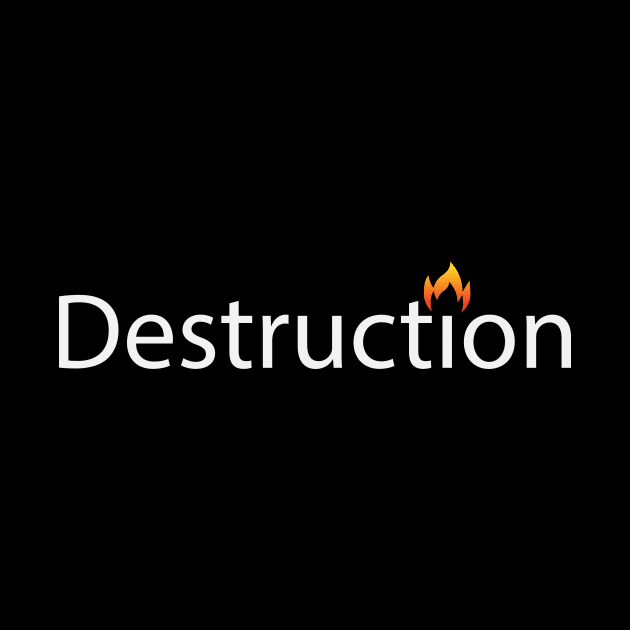 Destruction artistic text design by BL4CK&WH1TE 