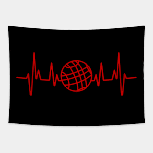 Bocce Ball Heartbeat Tapestry