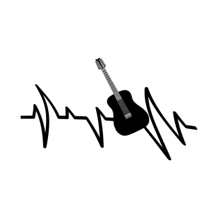 heartbeat line guitar T-Shirt