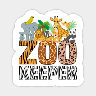 Zookeeper Costume Zebra Wild Print African Animal Keeper Magnet