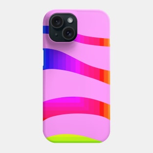 Pink rainbow stripes Phone Case