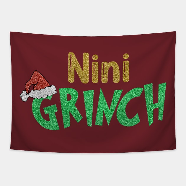 Nini Santa Christmas, Nini Christmas, Family Christmas, Christmas Gift Tapestry by Elissa