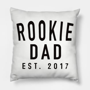 Rookie Dad Est 2017 Logo Funny Pillow